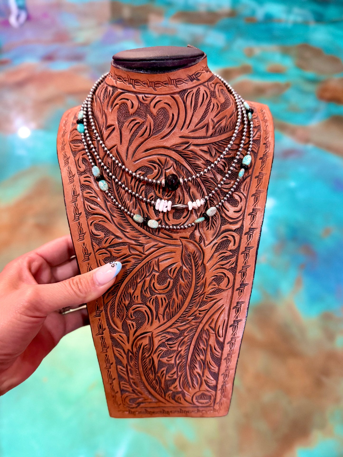 jaci Set – Black Onyx, White Buffalo & Turquoise Trio