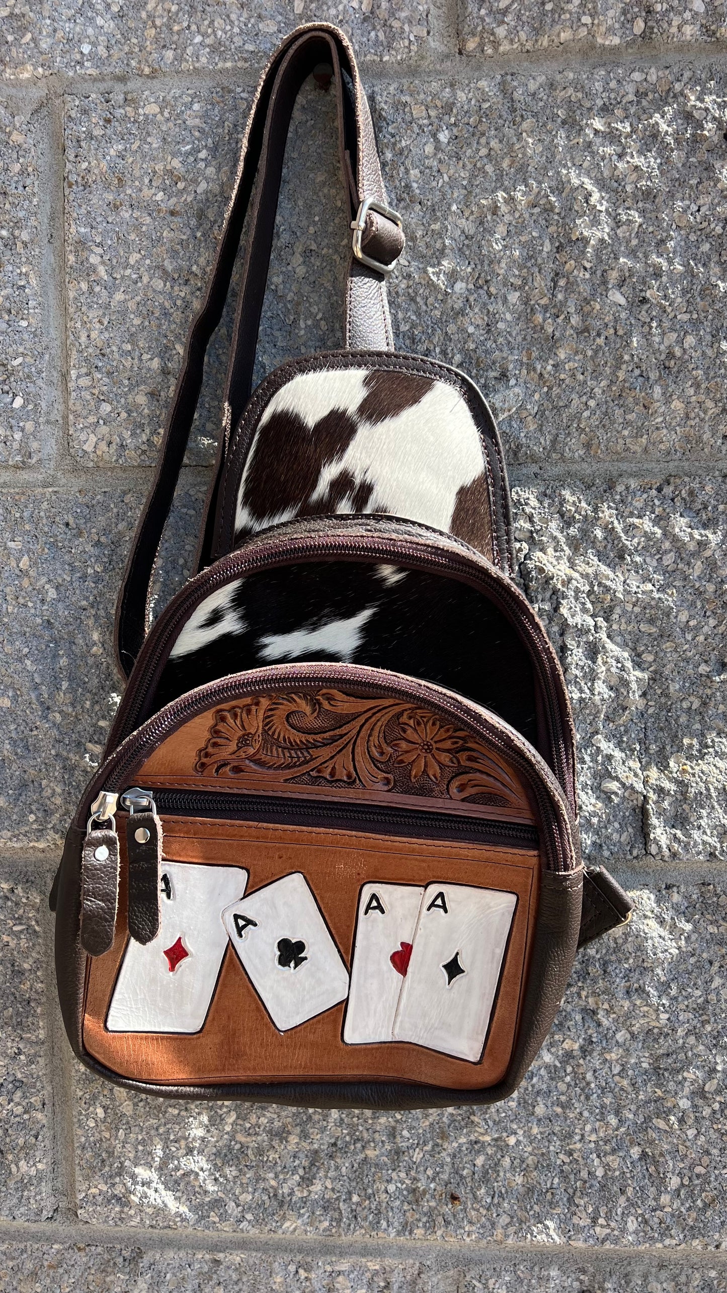Cowhide Sling Back purse