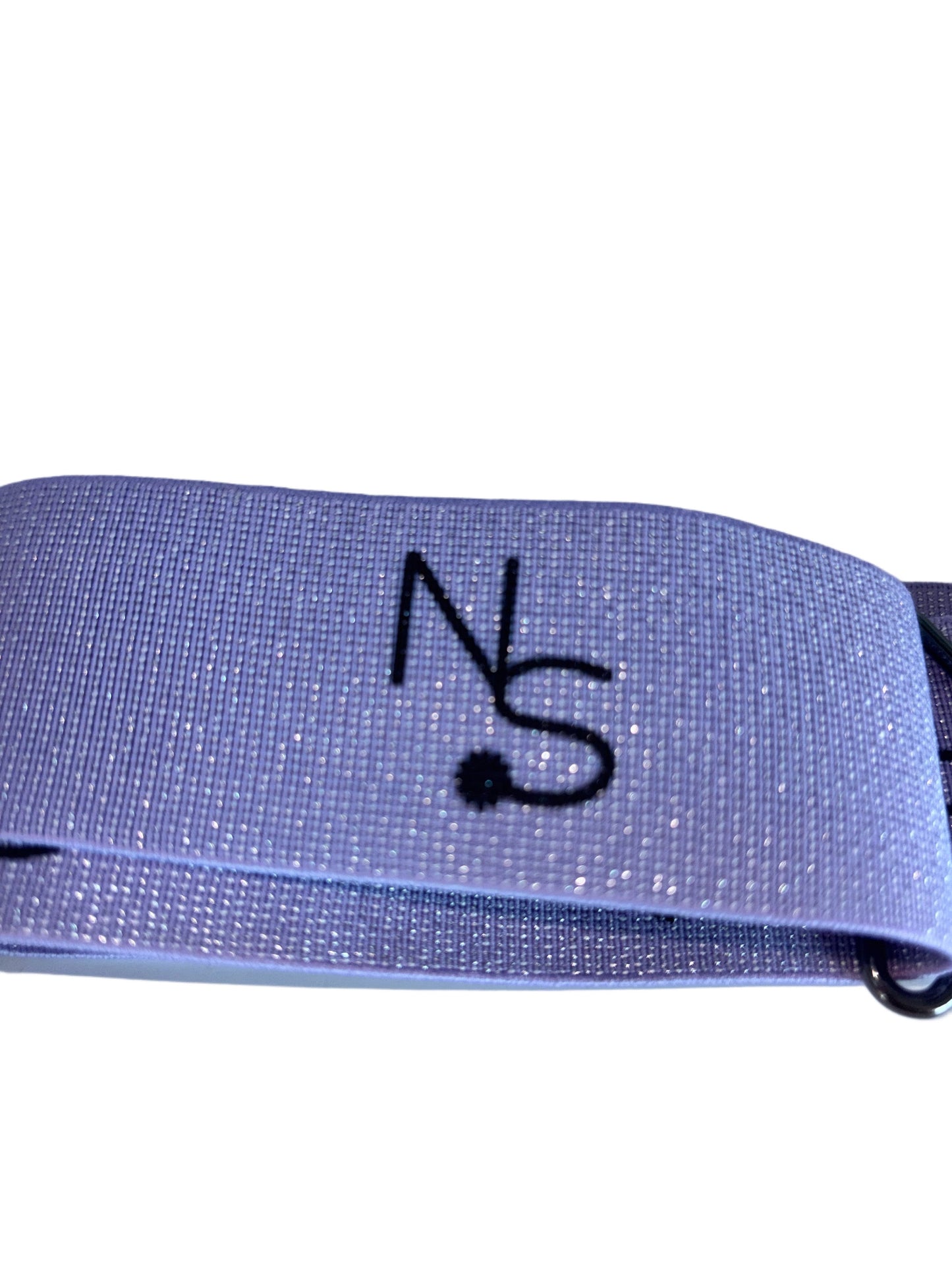 Lilac Sparkle Gunmetal Neon Spur Logo Equestrian Belt