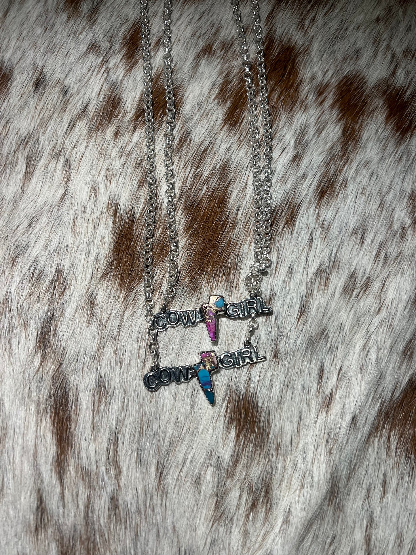 Genuine Turquoise & Sterling Silver Custom Cowgirl Necklace