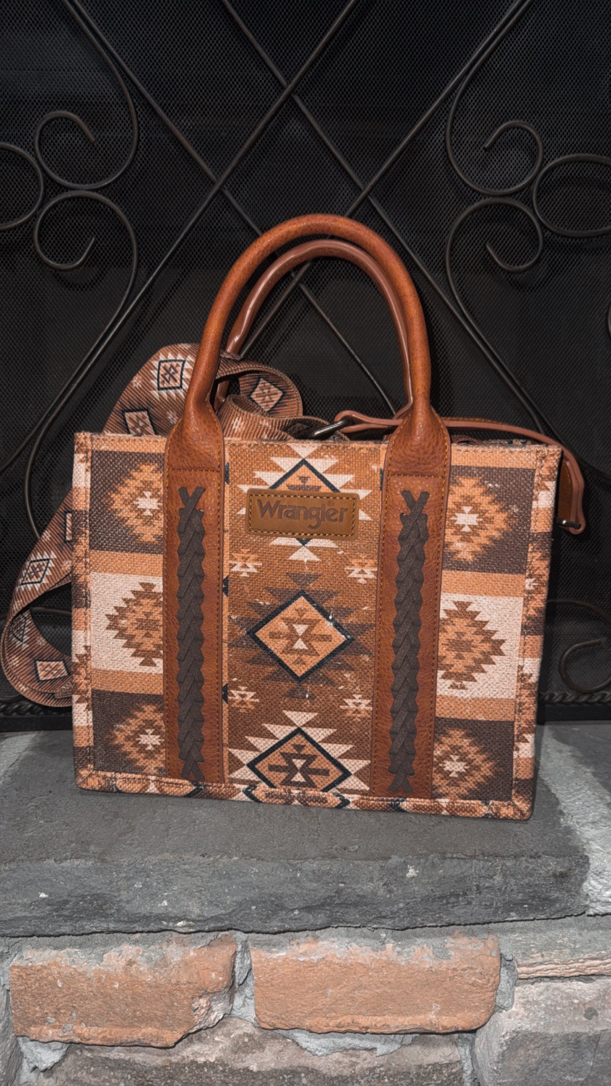 WRANGLER DUAL SIDED PRINT CANVAS TOTE BAG