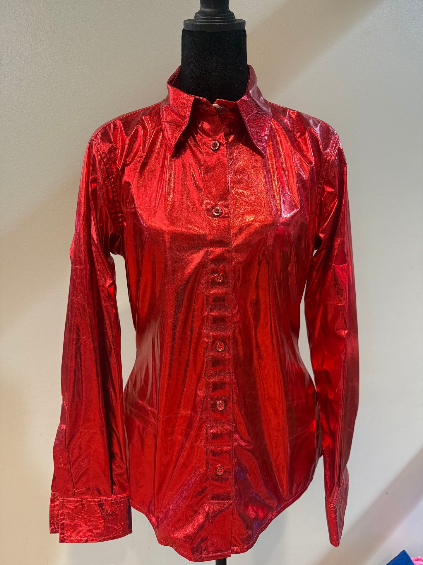 Buckin’ Bling Tack™️ Royal Red Rodeo Shirt