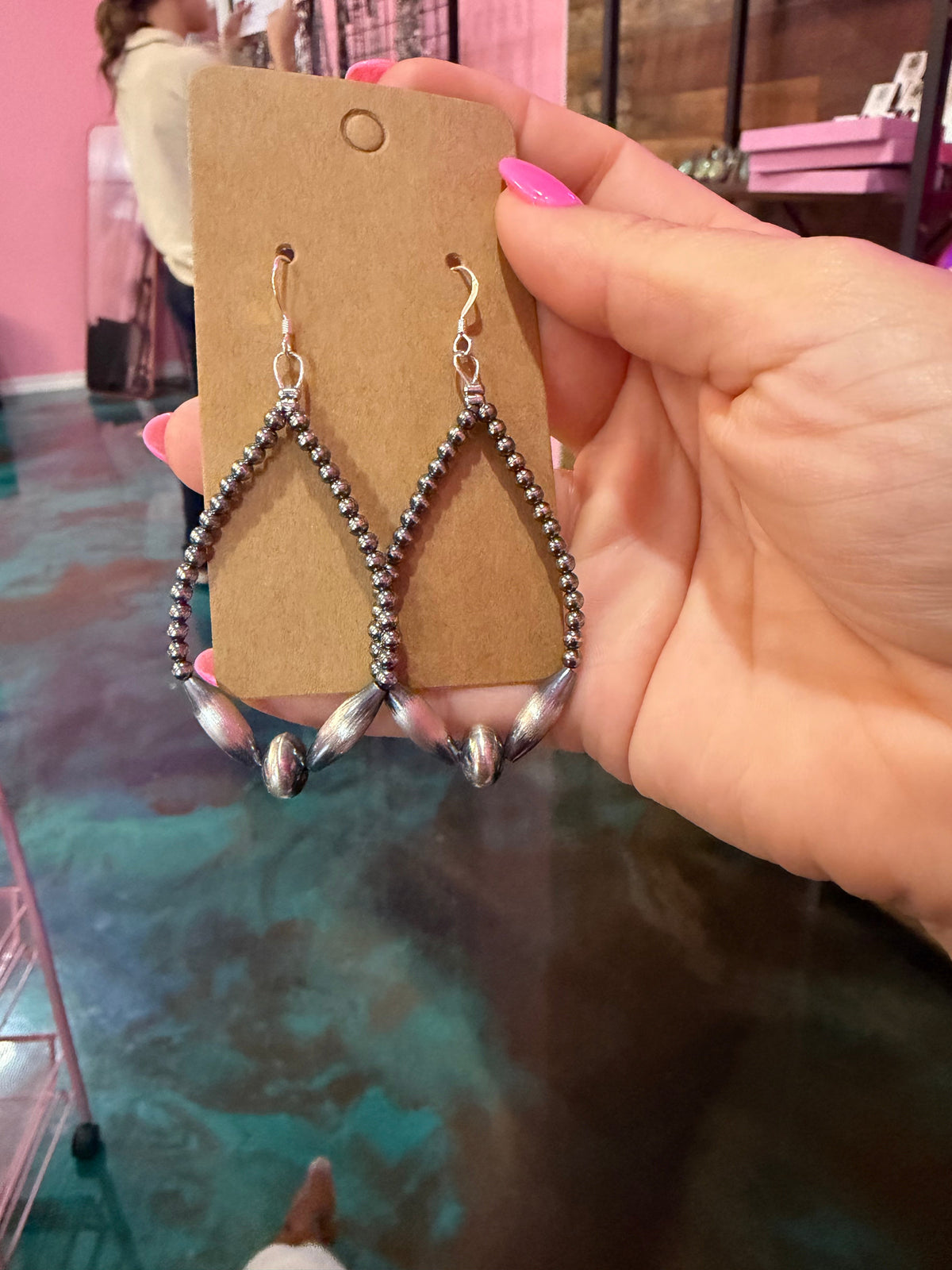Sterling Silver Torpedo Teardrop Earrings