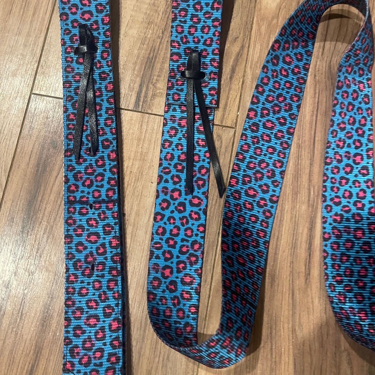 Latigo & Off Billet Set - Blue and Pink Cheetah