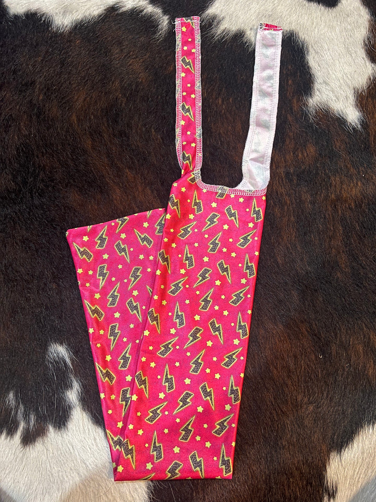 Neon Pink Lightning Bolt Tail Bag