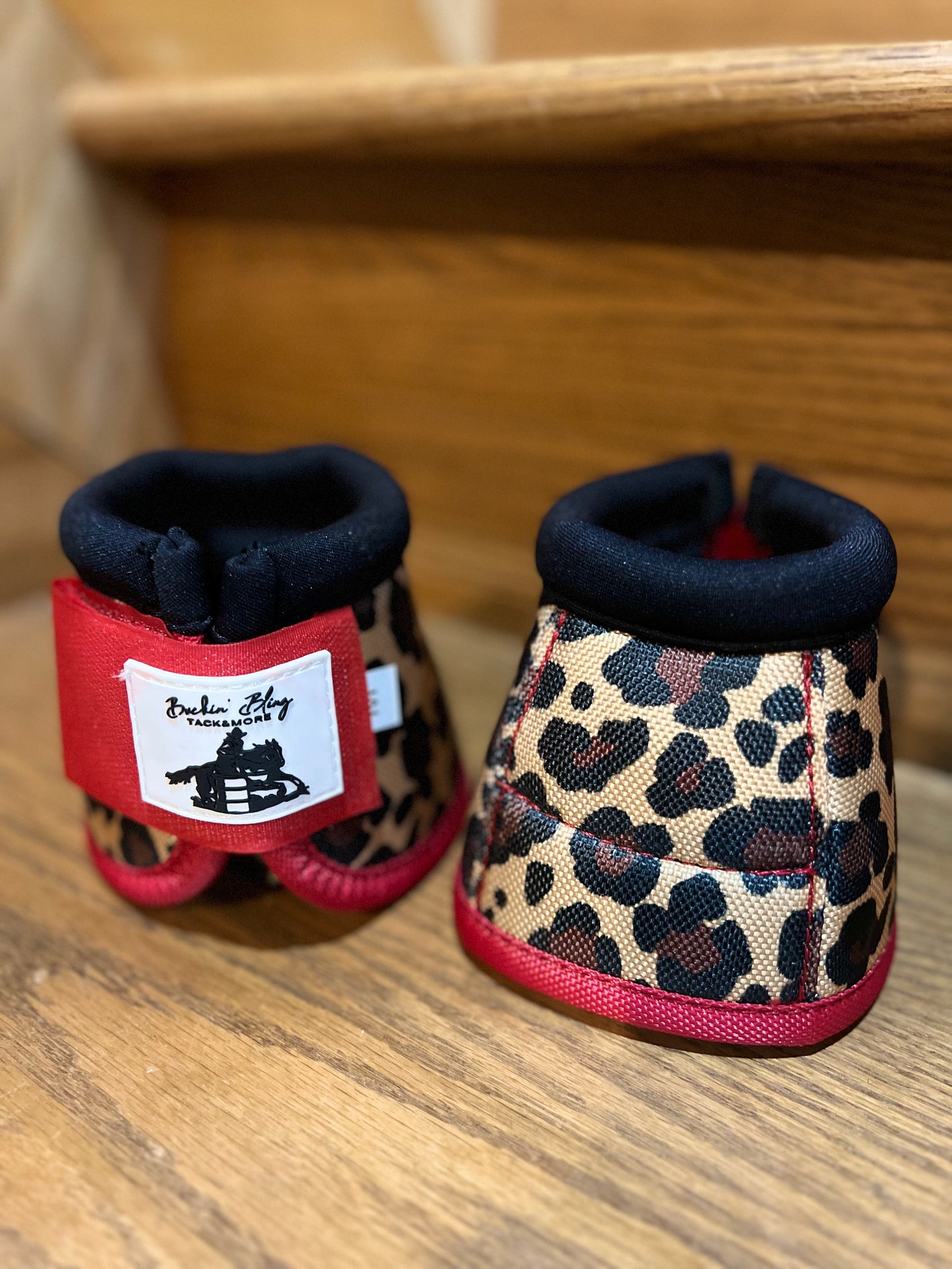 Red Leopard Bell Boots