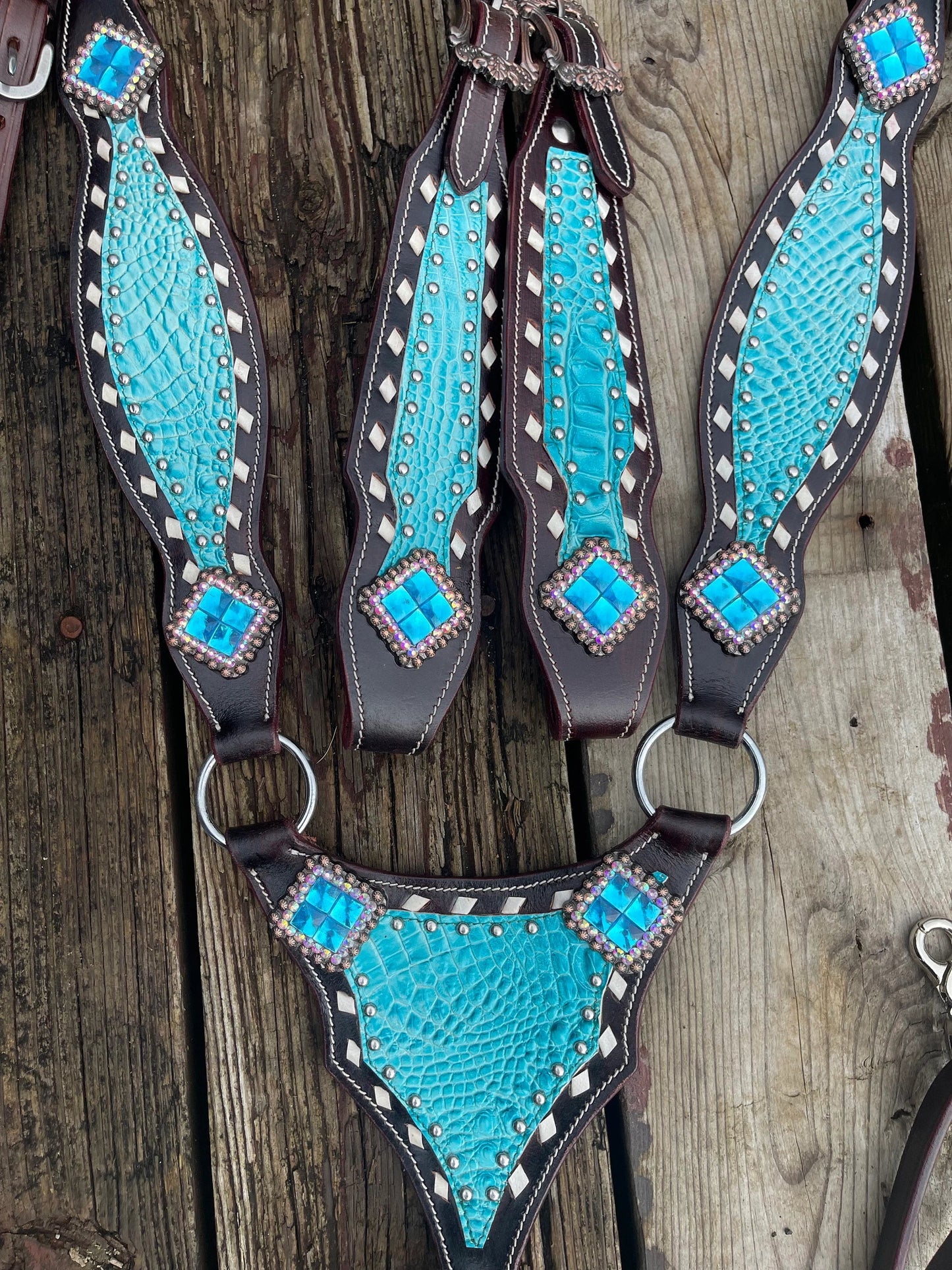 Made to Order Western Tack Set - Teal (BHT089)