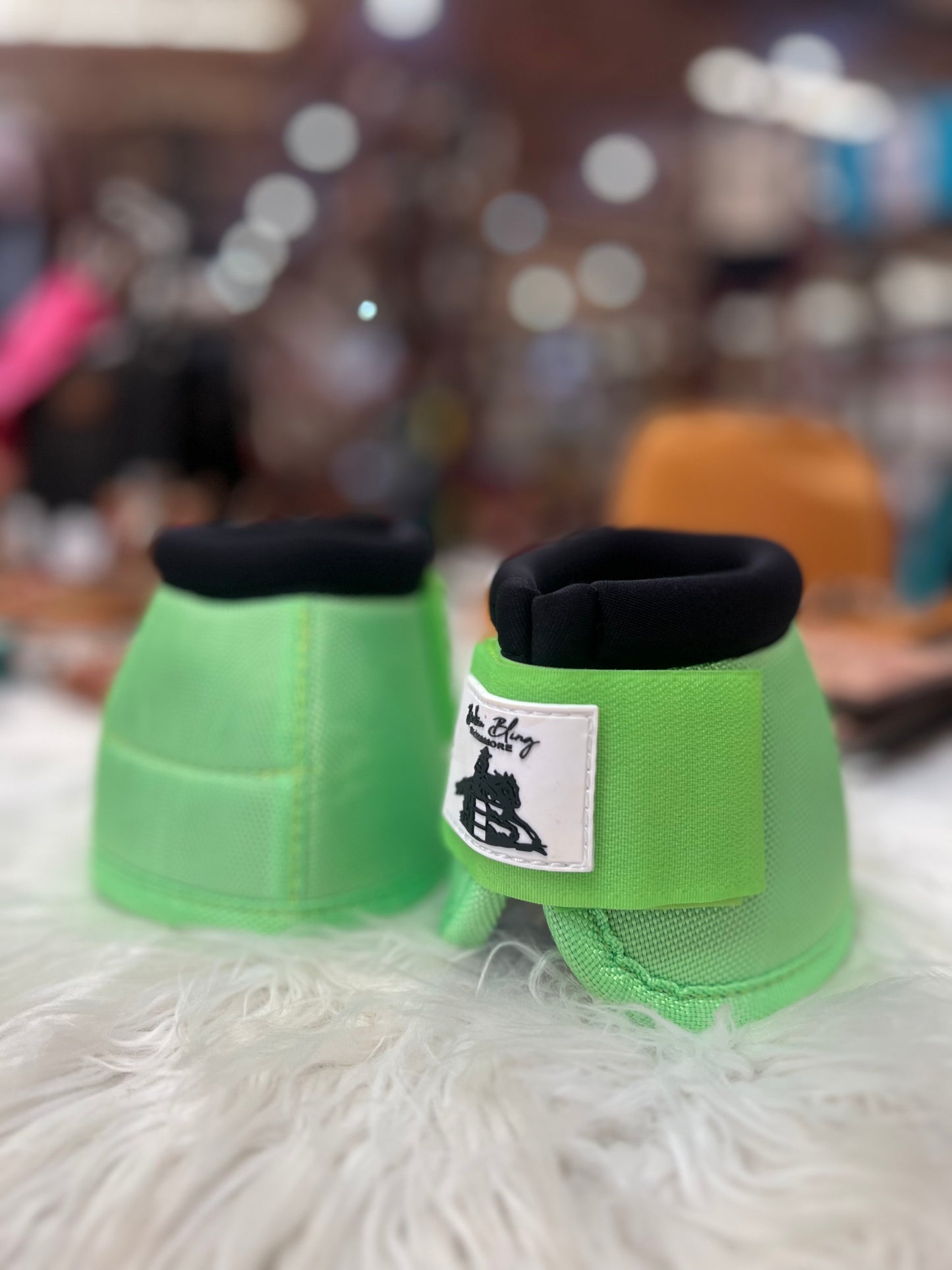 Neon Green Bell Boots