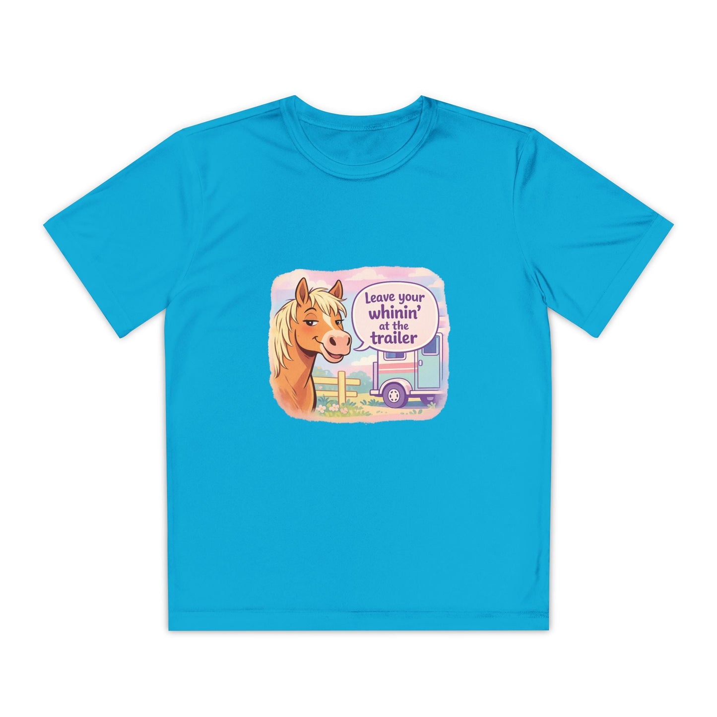 "Leave Your Whinin' at the Trailer" Girls Moisture-wicking Sport T-shirt