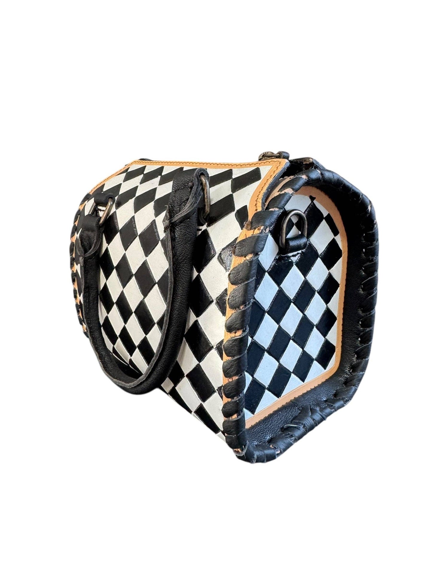 Neon Spur “Cherry on Top” Checkered Speedy Mini Bag