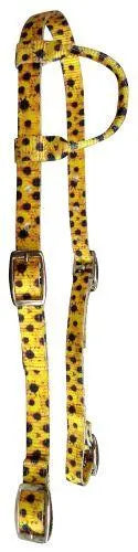 Sunflower Print Design Nylon One Ear Headstall