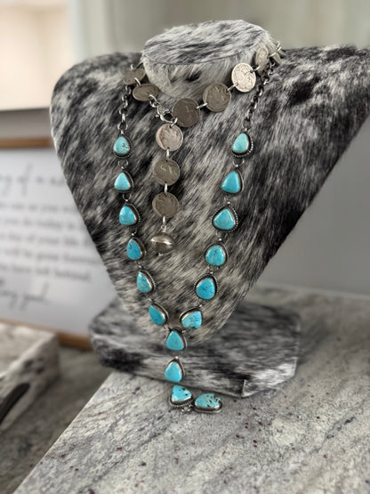 Tooled Leather or cowhide necklace holders