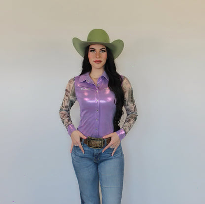 All In Pearl Snap Rodeo Shirt