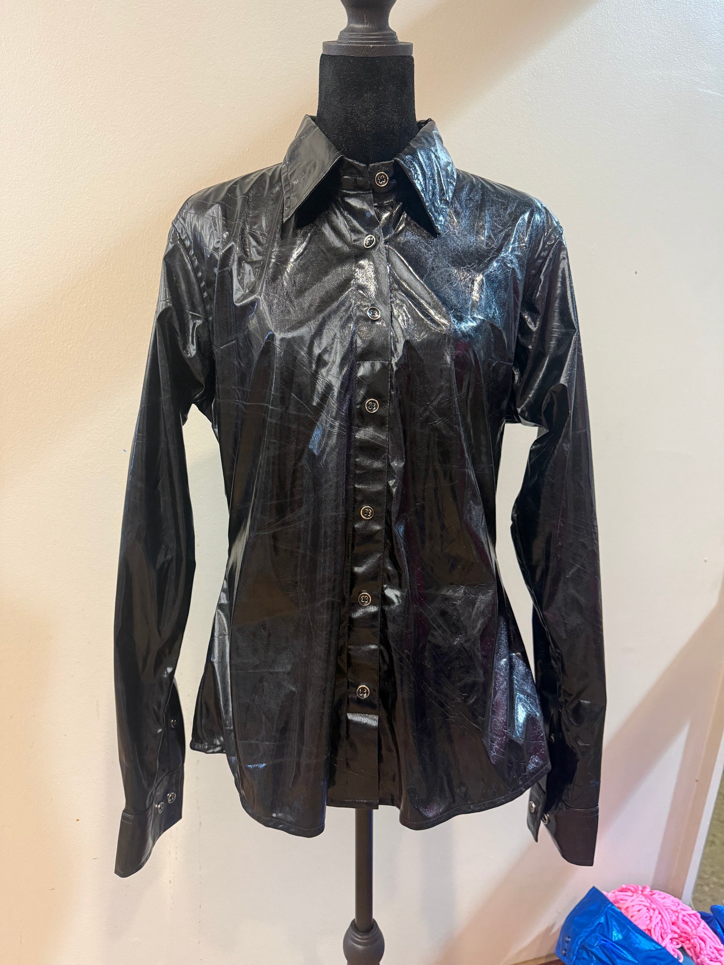 Buckin’ Bling Tack™️ Black Rodeo Shirt