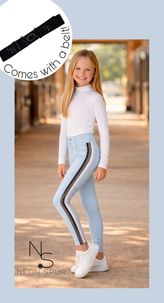 Neon Spur Grand Prix Silicone Knee Patch Youth Breeches
