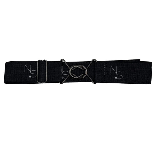 Starry Night Gunmetal Neon Spur Logo Equestrian Belt