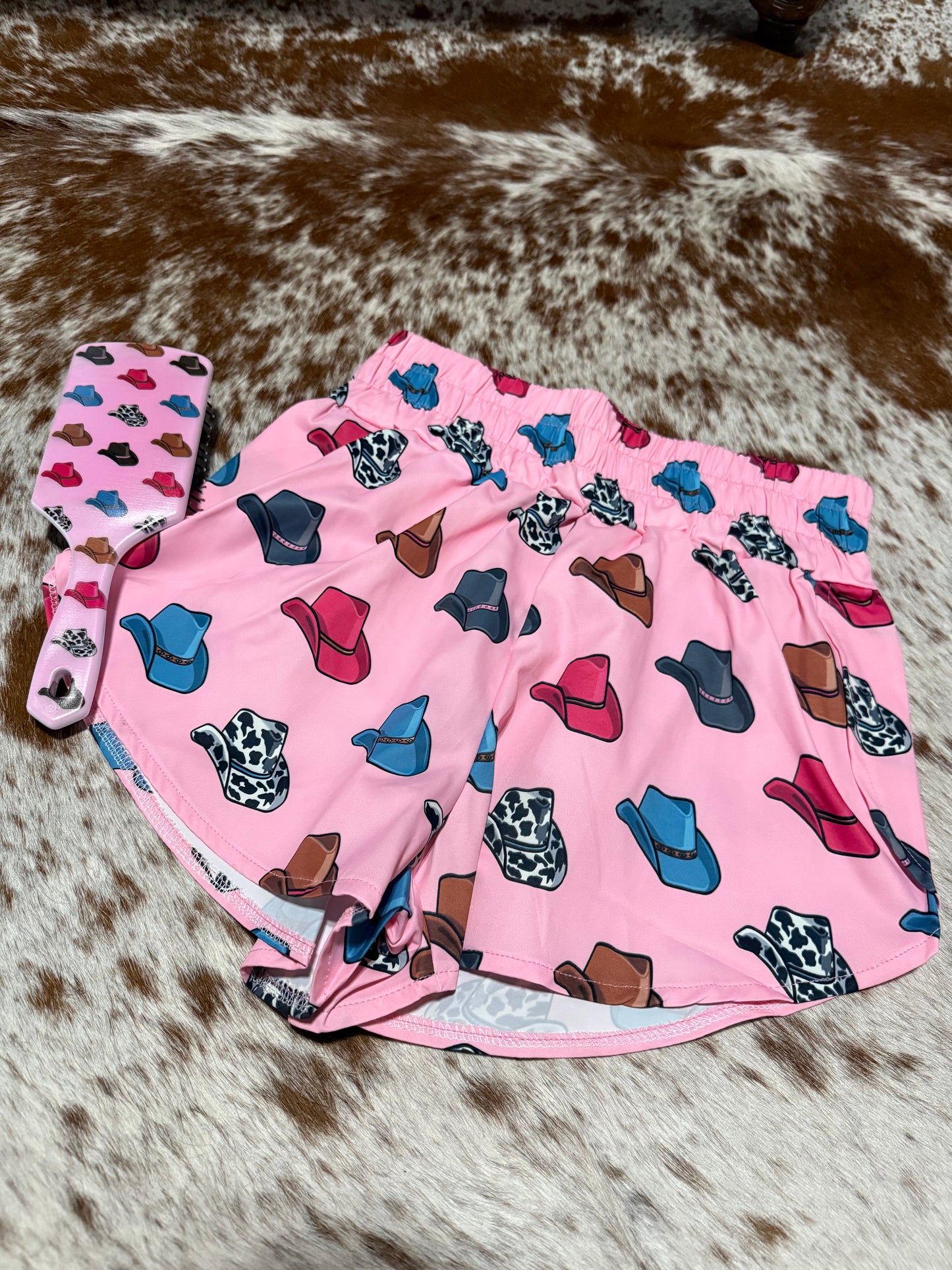 Pink Shorts With Cowboy Hats