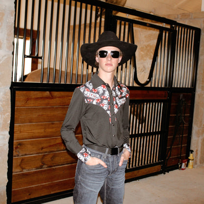 Mens Risky Business Pearl Snap Shirt