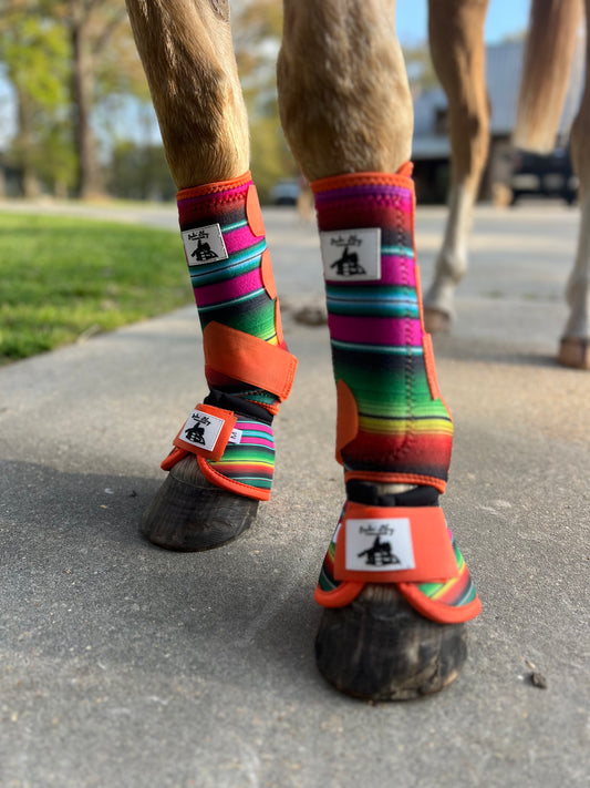 Orange Serape Sport Boots