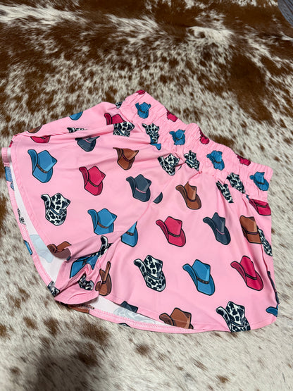 Pink Shorts With Cowboy Hats