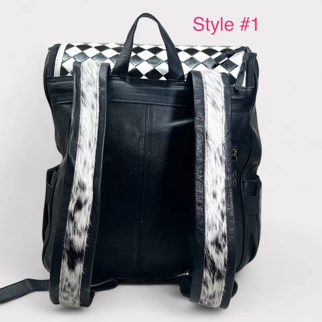 Leather and cowhide backpacks