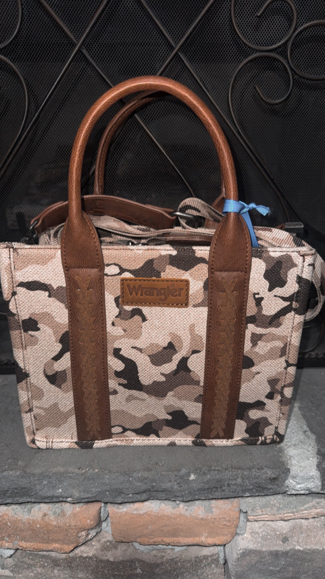 WRANGLER DUAL SIDED PRINT CANVAS TOTE BAG