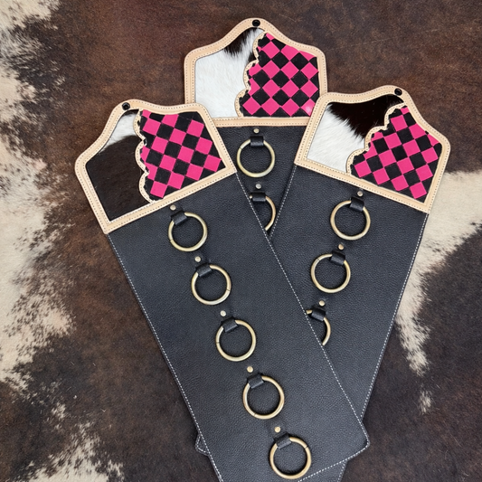 Pink Checkered Wild Rag Scarf Hanger