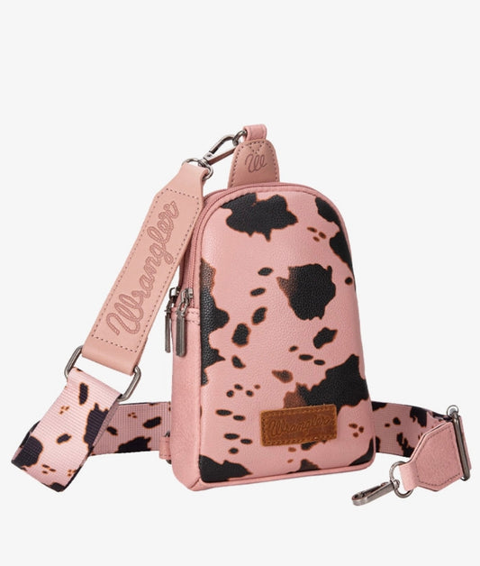 Wrangler Cow Print Sling Bag