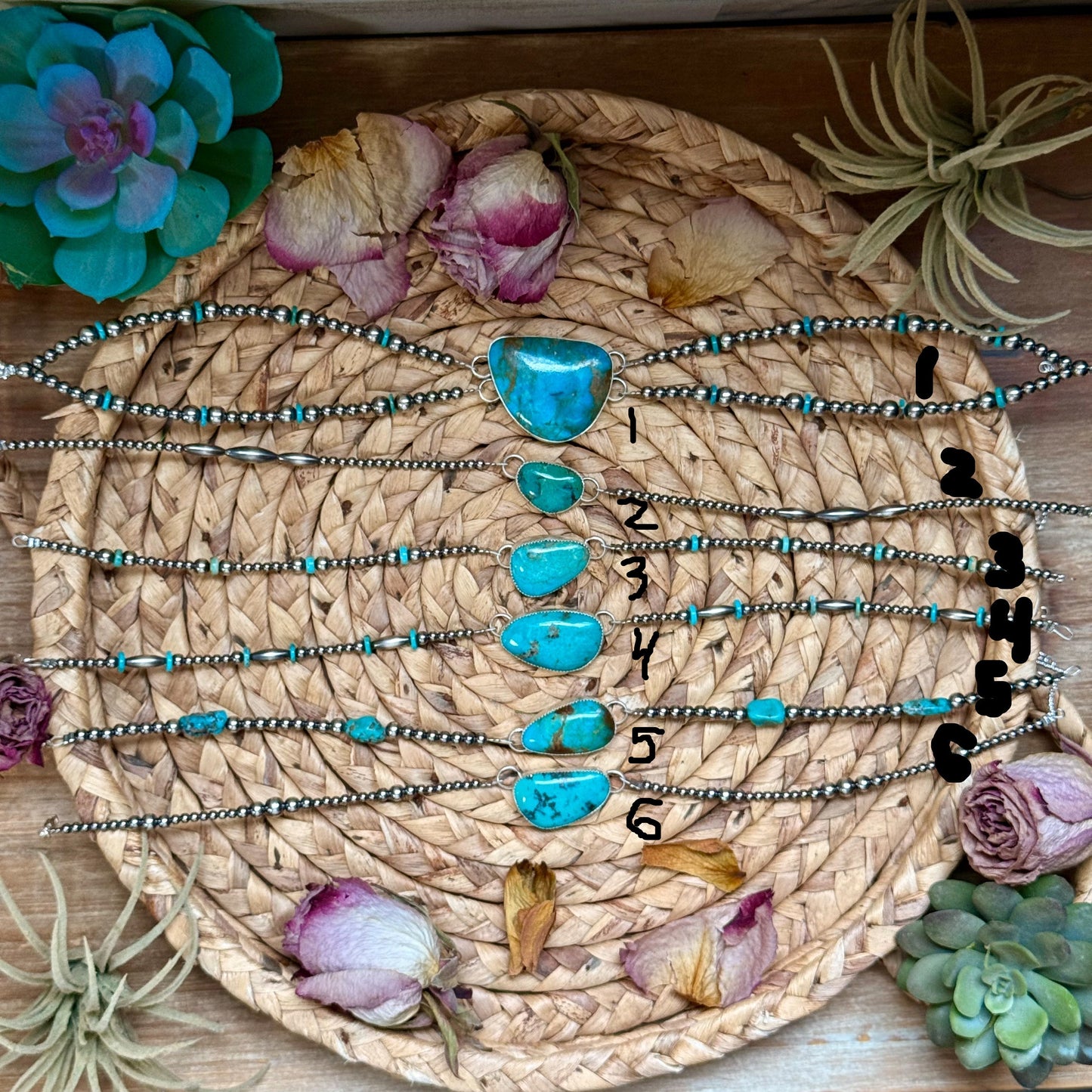 Sterling Silver & Turquoise Choker – 13” + Extender – Handmade In-House by The Bijoux FAB