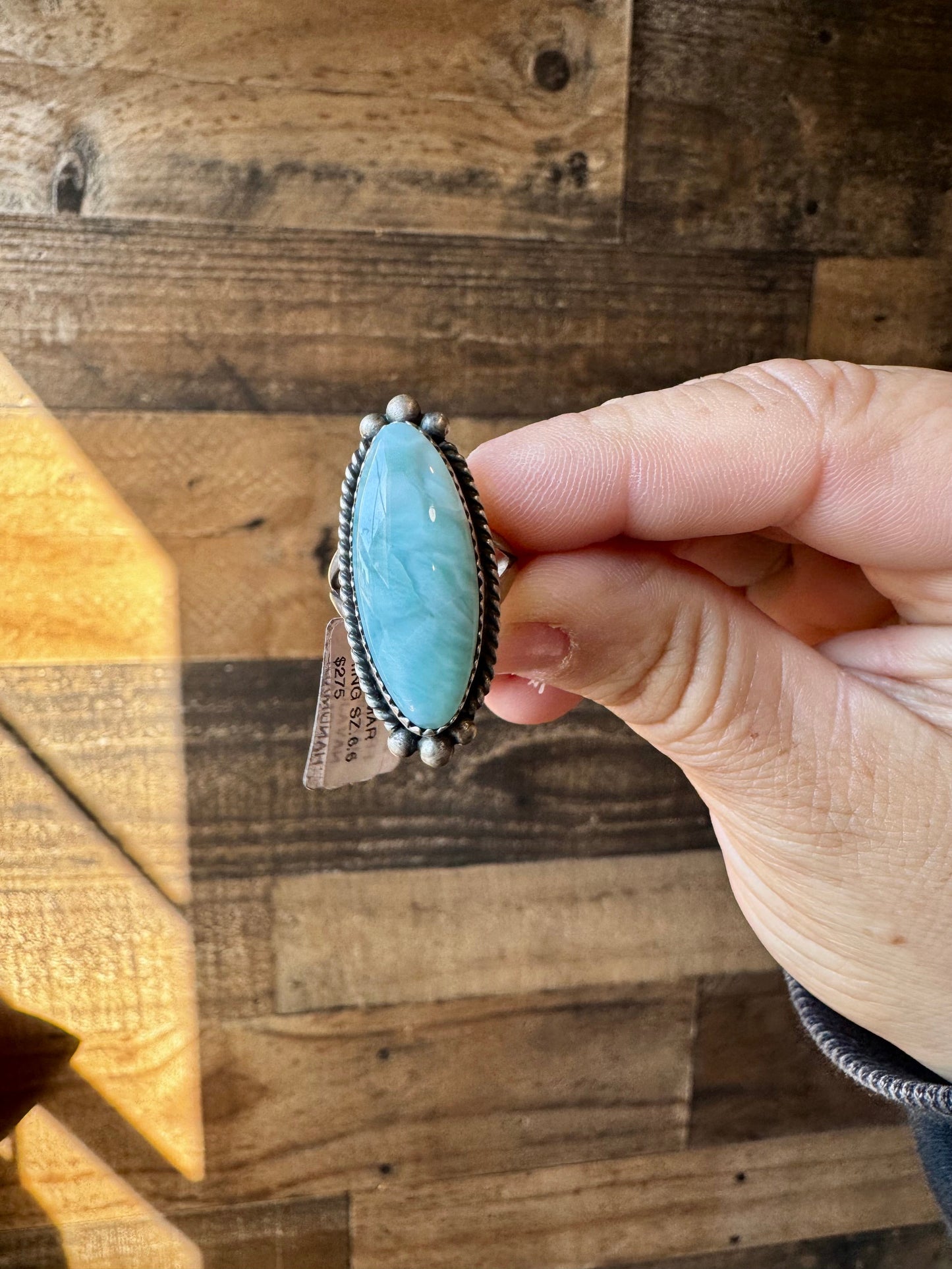 Long Ring- Size 6.5 - Laramar & sterling silver
