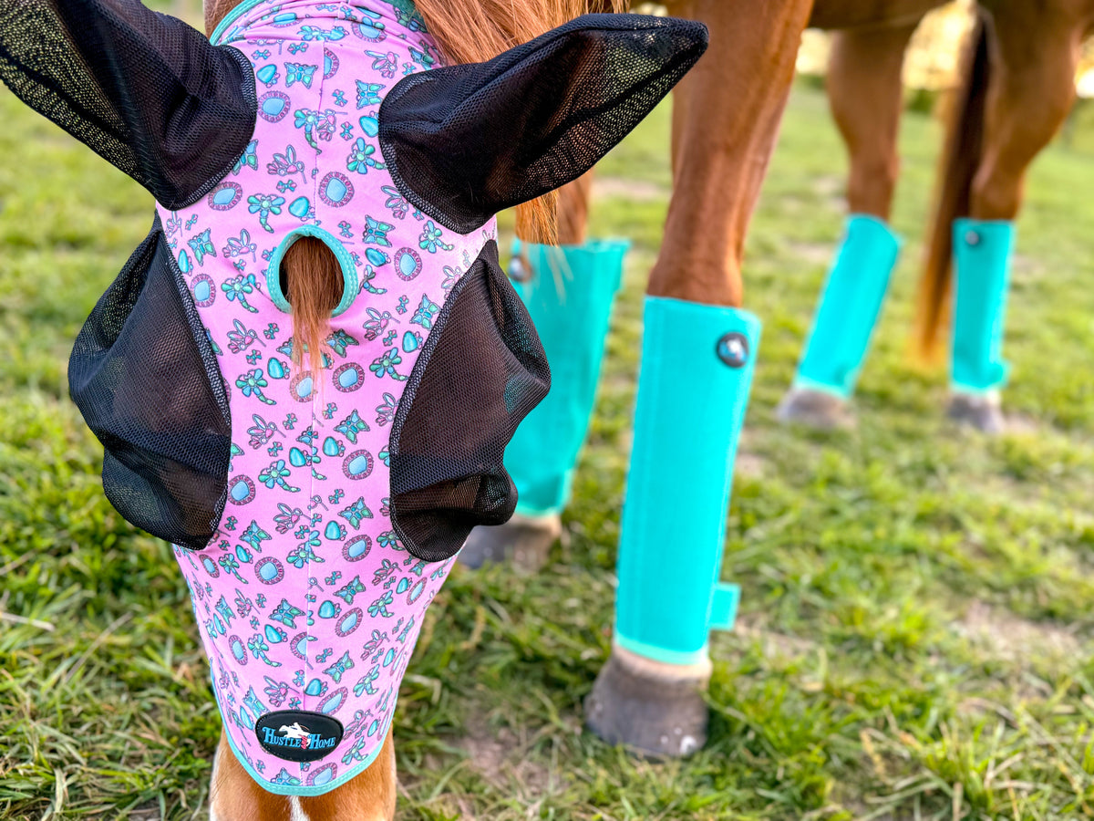 Turquoise Green Stomp Stopper Fly Boots