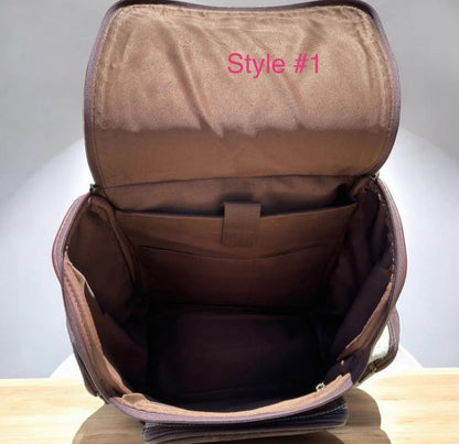 Leather and cowhide backpacks