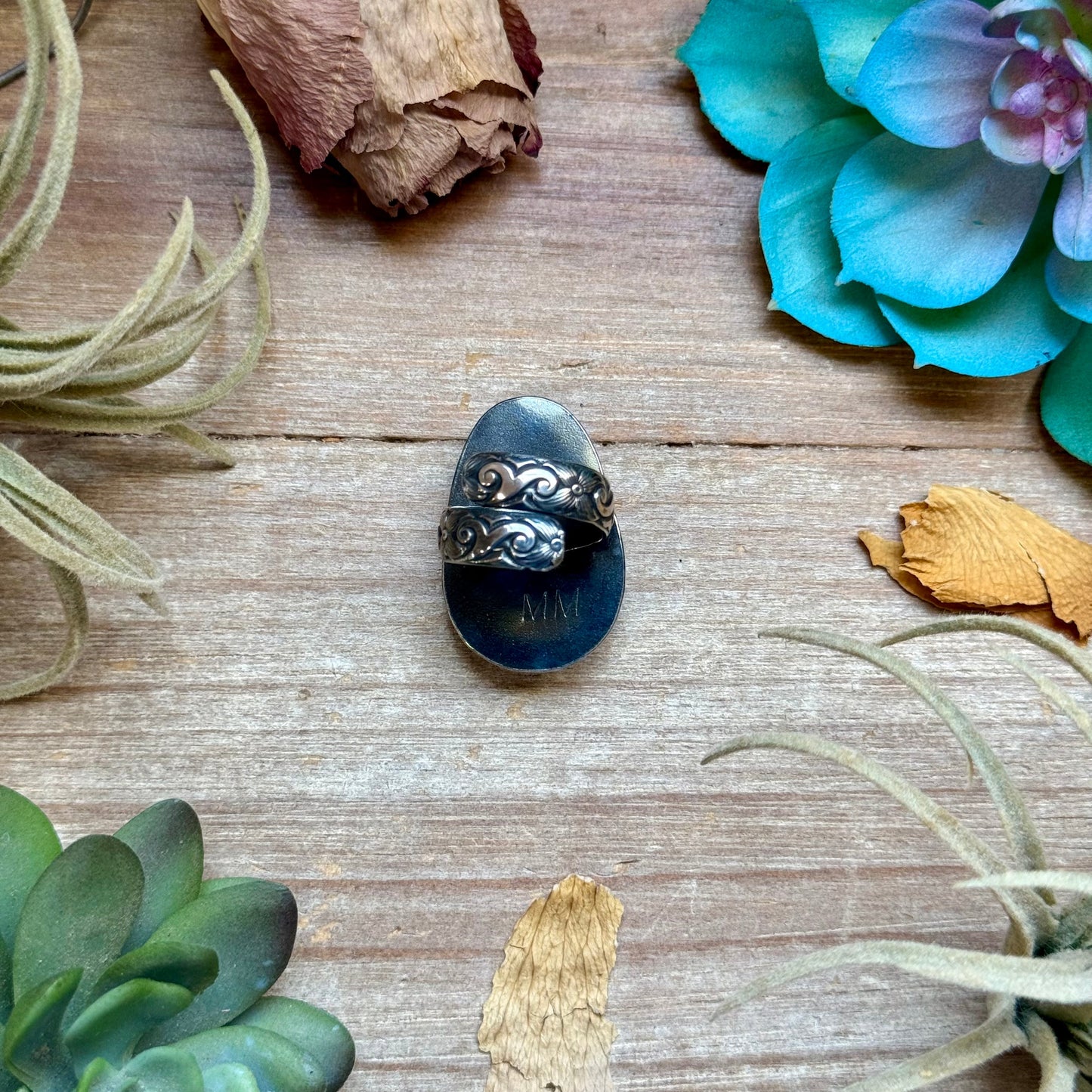 MJ Ring Pear-Shaped Turquoise Sterling Silver