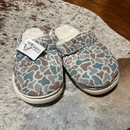 Mid Western Merch Camo Slippers