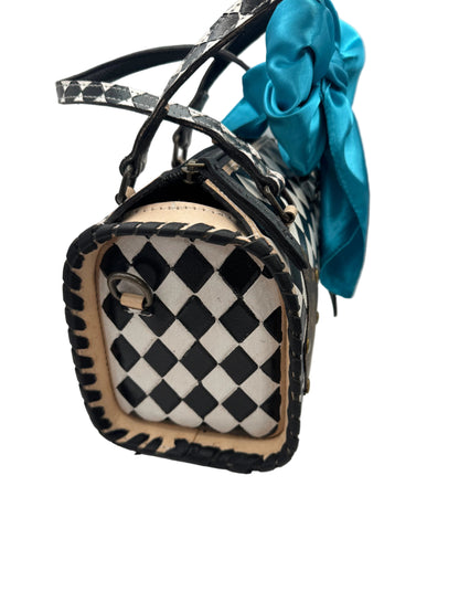 Upcycled LV Black & White Western Checkered Speedy Bag