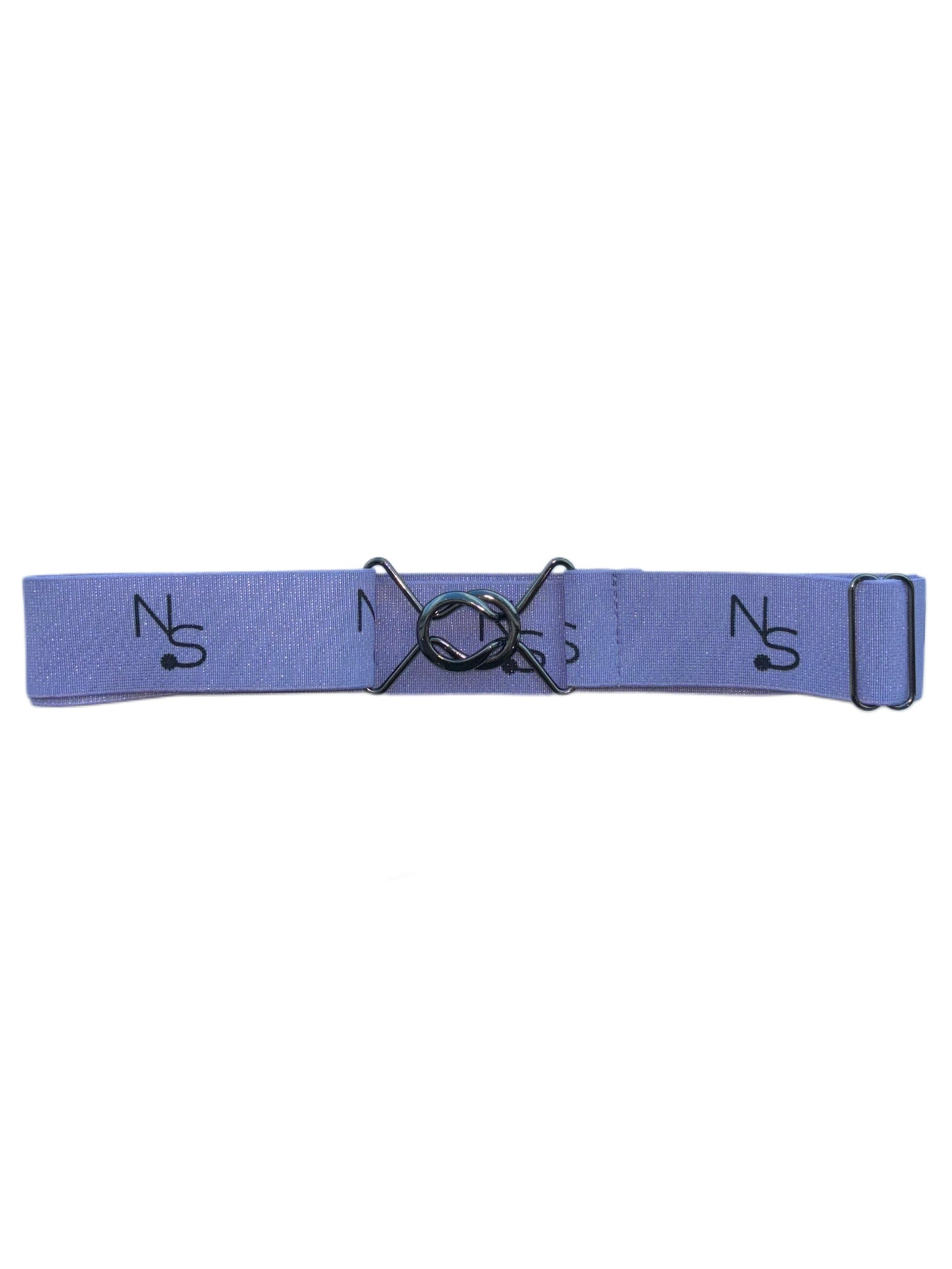 Lilac Sparkle Gunmetal Neon Spur Logo Equestrian Belt