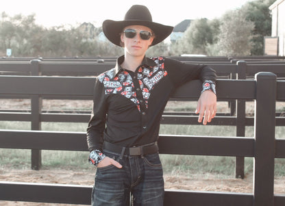 Mens Risky Business Pearl Snap Shirt