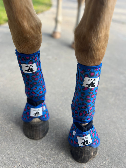 Blue Cheetah Sport Boots