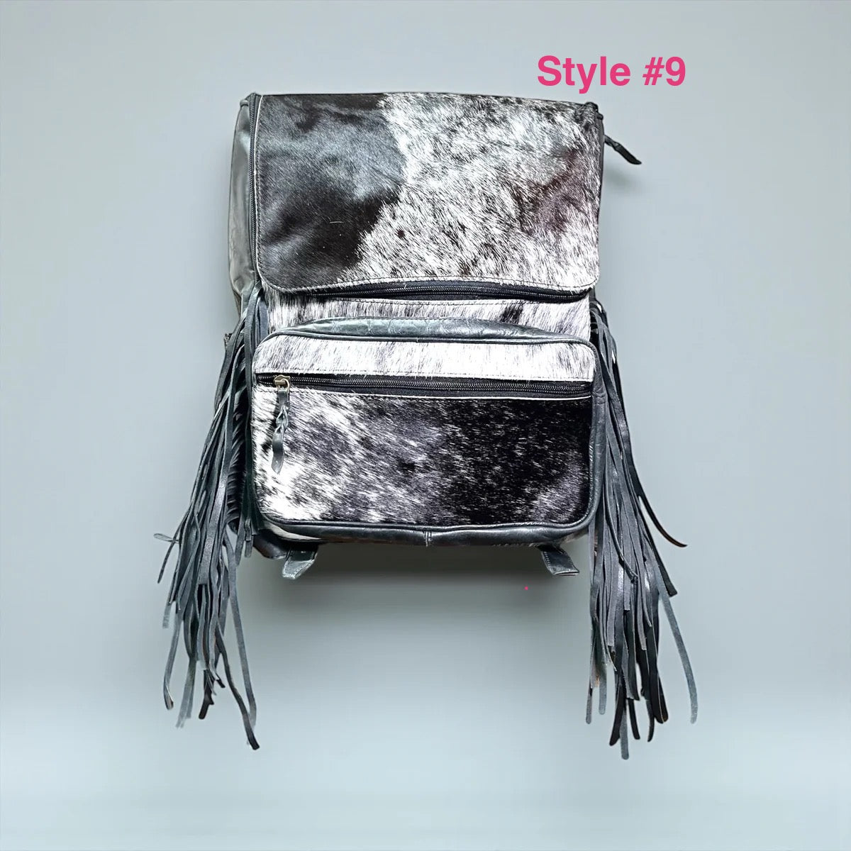 Leather and cowhide backpacks