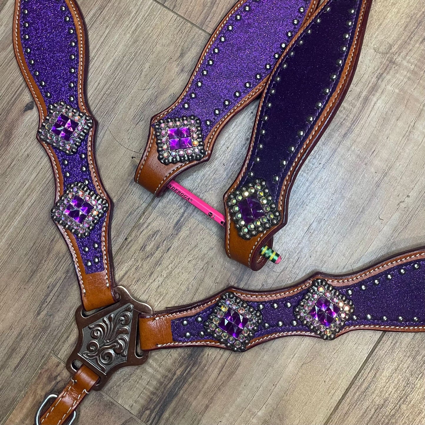 READY TO SHIP Western Tack Set - Purple Glitter (BHT005)