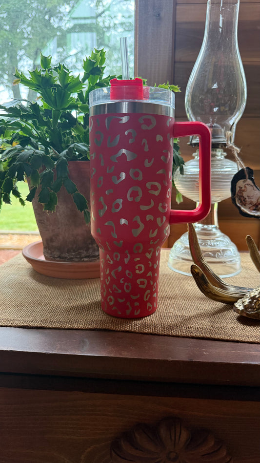 Red cheetah Stanley Dupe