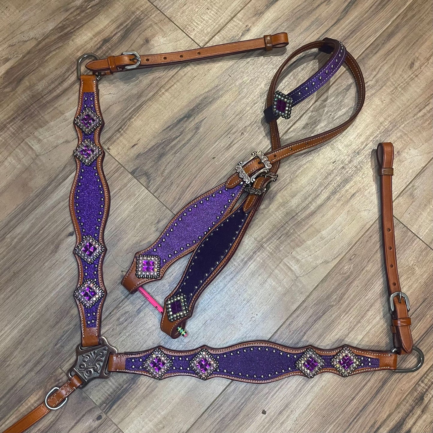 READY TO SHIP Western Tack Set - Purple Glitter (BHT005)