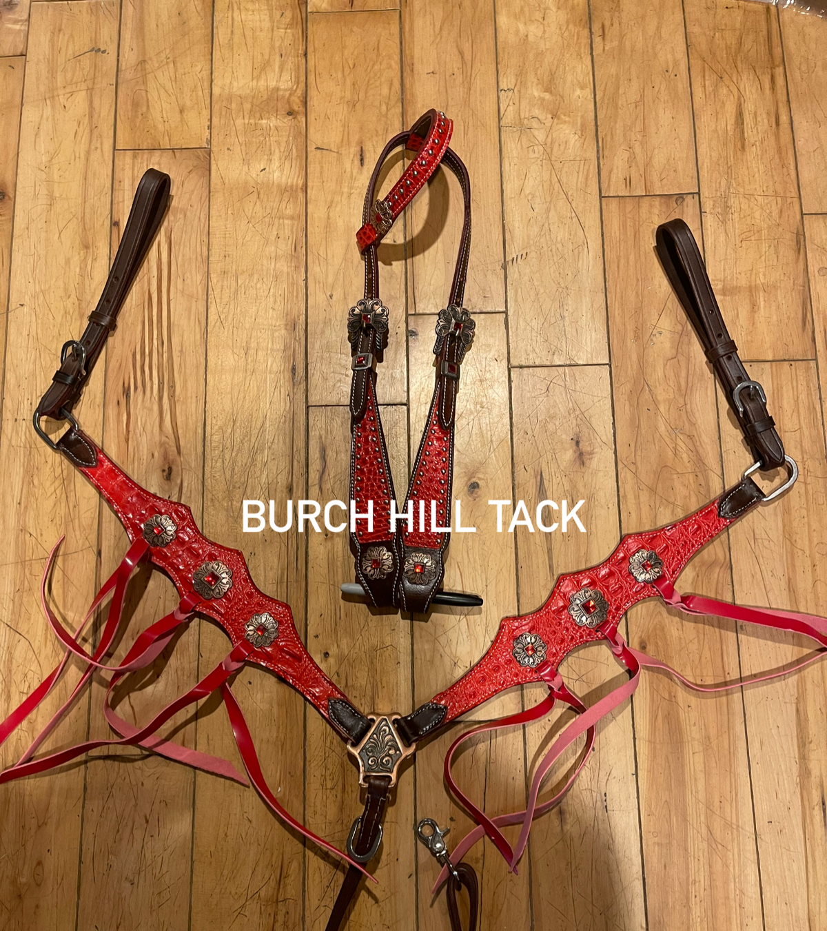 Made to Order Western Tack Set - Red Fringe (BHT039)