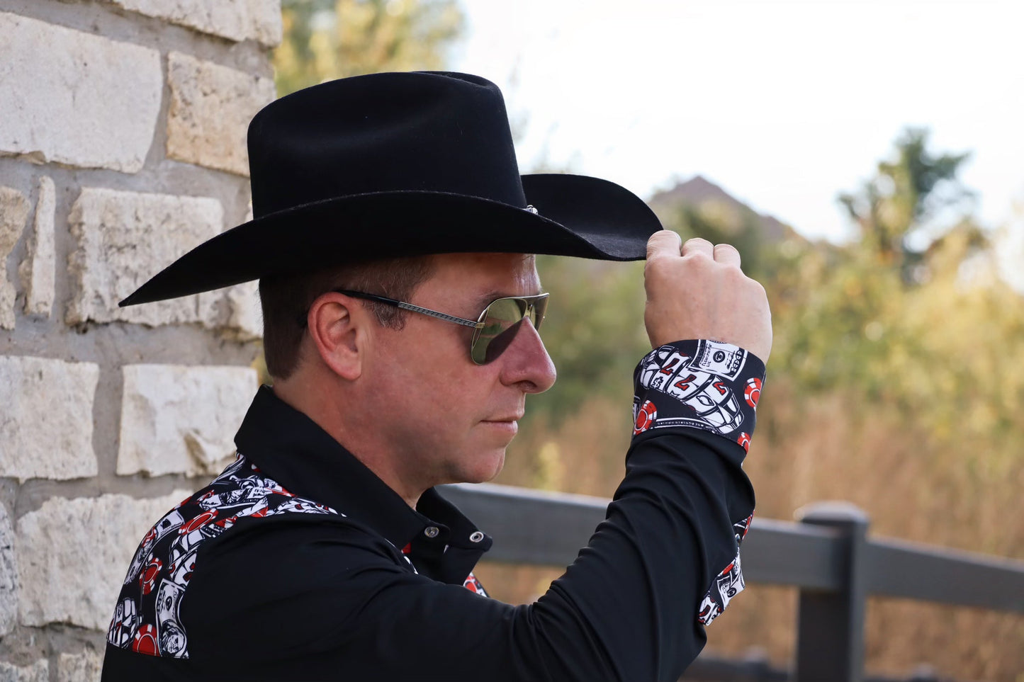 Mens Risky Business Pearl Snap Shirt