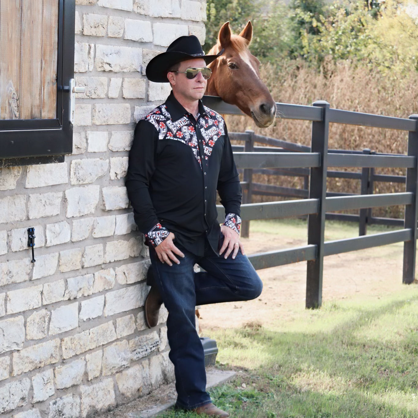 Mens Risky Business Pearl Snap Shirt