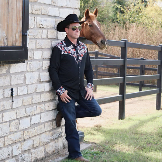 Mens Risky Business Pearl Snap Shirt