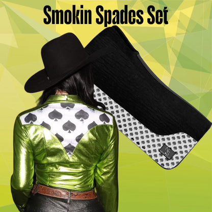 Smokin Spades Premium Wool Saddle Pad *Sample Sale*