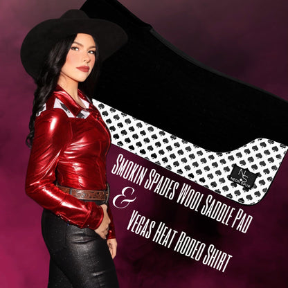 Smokin Spades Premium Wool Saddle Pad *Sample Sale*