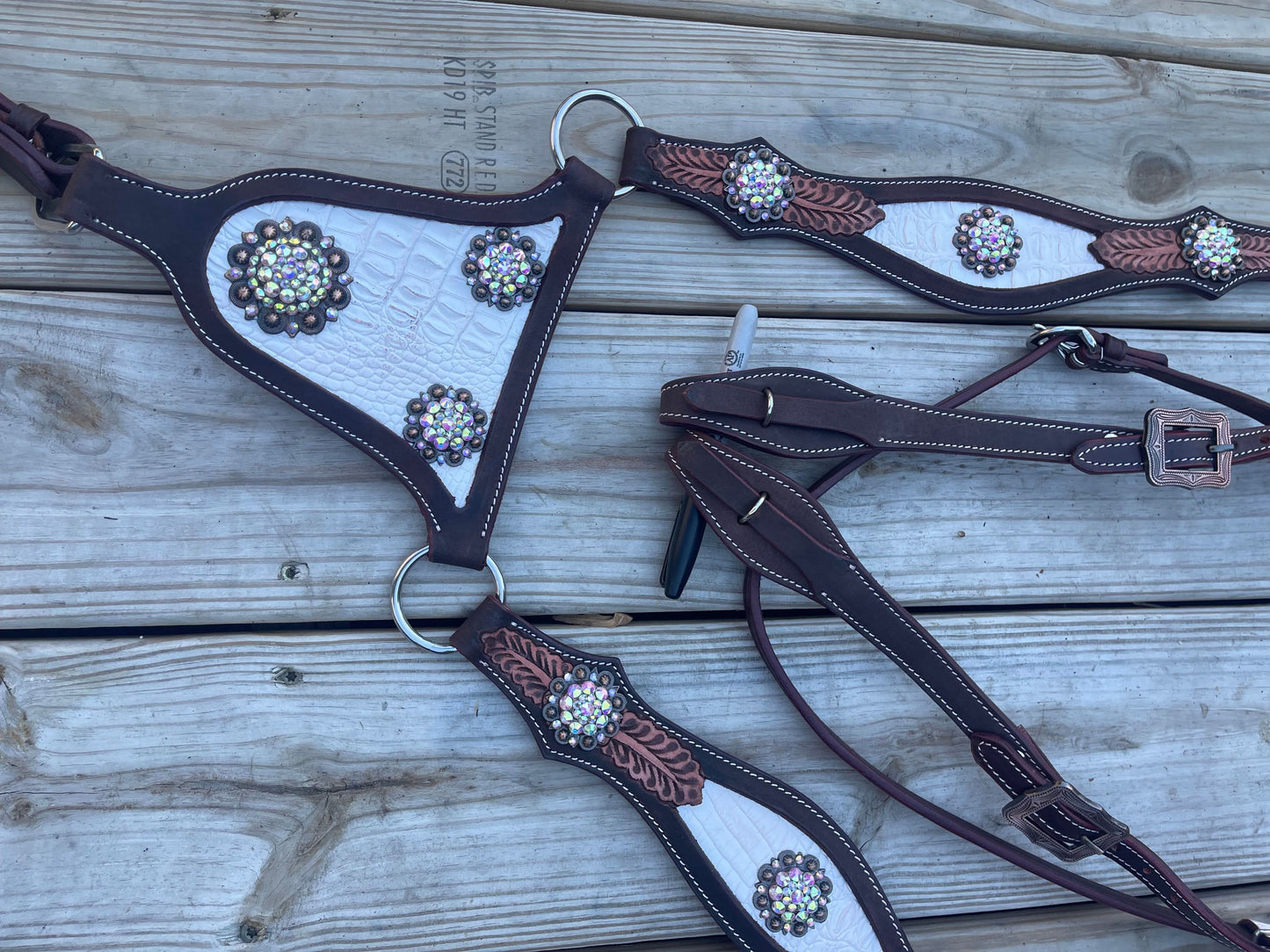 READY TO SHIP Western Tack Set - White, Gladiator (BHT011)