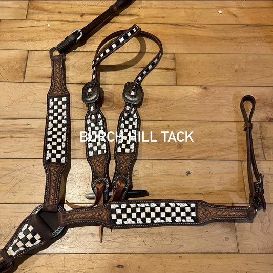 Western Tack Set - Checker & Tooled (BHT012)